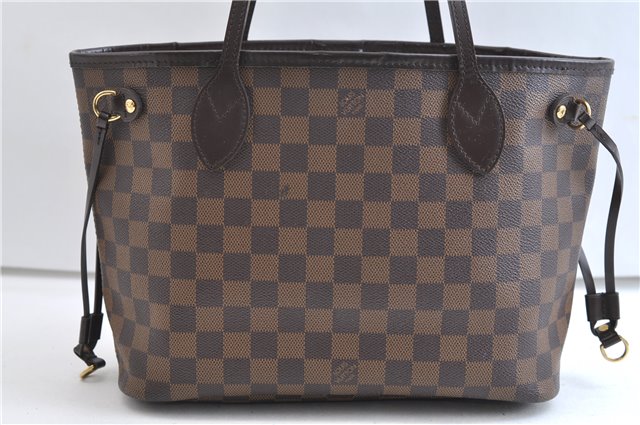 Authentic Louis Vuitton Damier Neverfull PM Shoulder Tote Bag N51109 LV 0325F