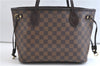 Authentic Louis Vuitton Damier Neverfull PM Shoulder Tote Bag N51109 LV 0325F