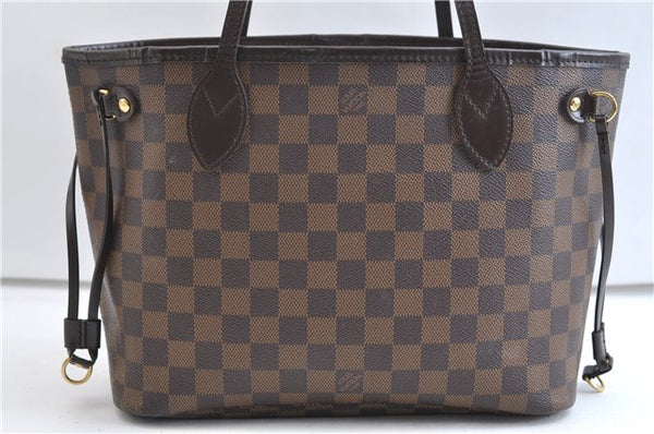Authentic Louis Vuitton Damier Neverfull PM Shoulder Tote Bag N51109 LV 0325F