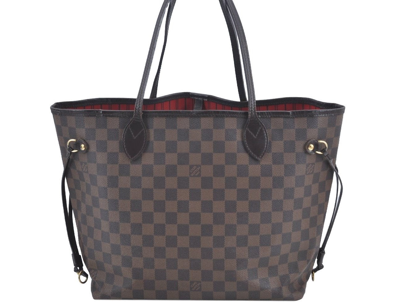 Authentic Louis Vuitton Damier Neverfull MM Shoulder Tote Bag N51105 LV 0333F