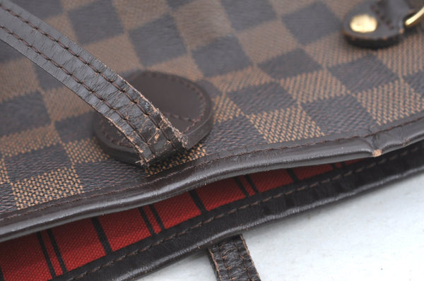 Authentic Louis Vuitton Damier Neverfull MM Shoulder Tote Bag N51105 LV 0333F