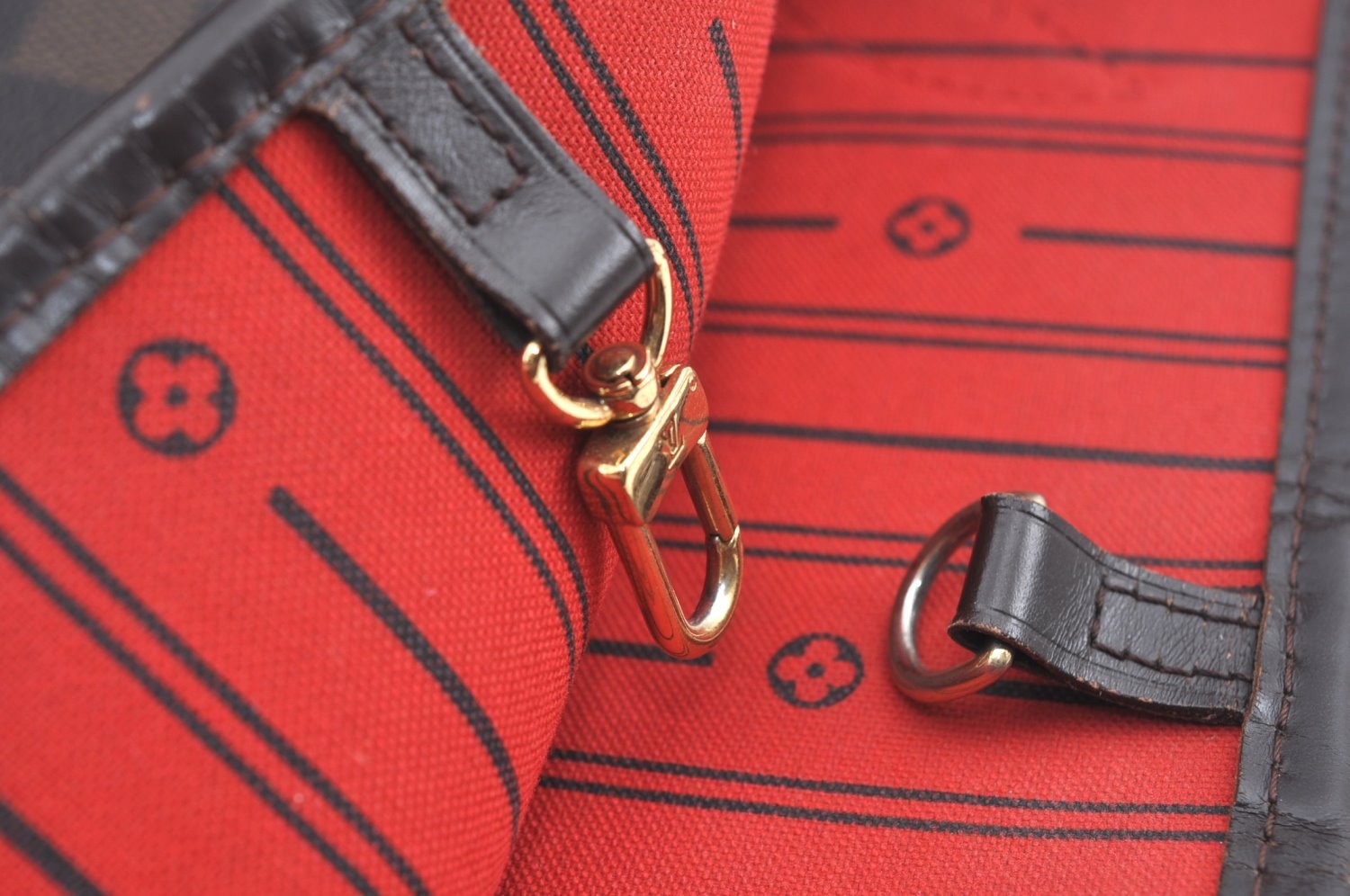 Authentic Louis Vuitton Damier Neverfull MM Shoulder Tote Bag N51105 LV 0333F