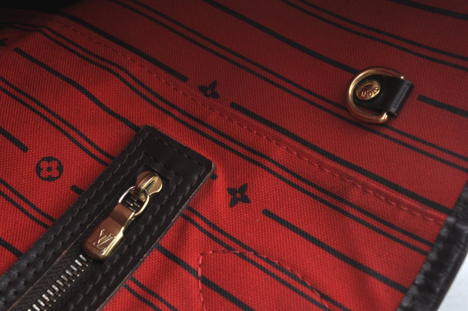 Authentic Louis Vuitton Damier Neverfull MM Shoulder Tote Bag N51105 LV 0333F