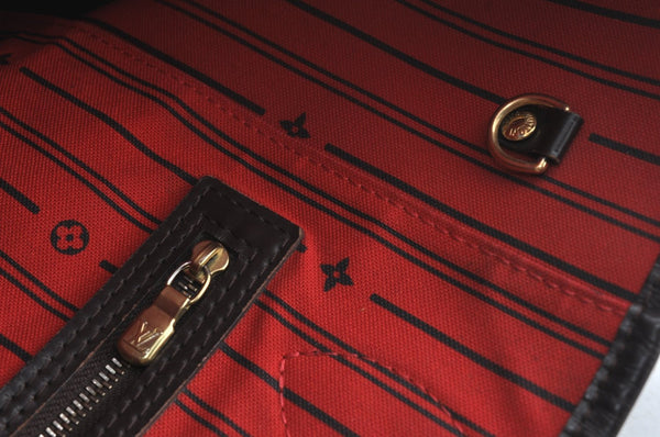 Authentic Louis Vuitton Damier Neverfull MM Shoulder Tote Bag N51105 LV 0333F