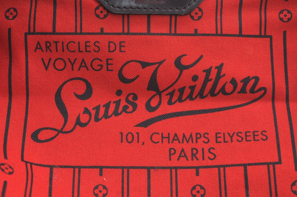 Authentic Louis Vuitton Damier Neverfull MM Shoulder Tote Bag N51105 LV 0333F