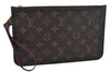 Authentic Louis Vuitton Monogram Neverfull Pouch Purse Clutch Bag Purple 0367F