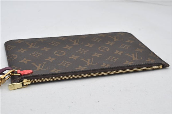 Authentic Louis Vuitton Monogram Neverfull Pouch Purse Clutch Bag Purple 0367F