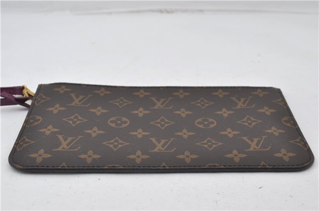 Authentic Louis Vuitton Monogram Neverfull Pouch Purse Clutch Bag Purple 0367F