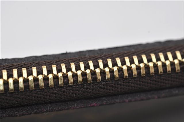 Authentic Louis Vuitton Monogram Neverfull Pouch Purse Clutch Bag Purple 0367F