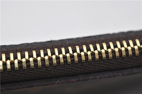 Authentic Louis Vuitton Monogram Neverfull Pouch Purse Clutch Bag Purple 0367F