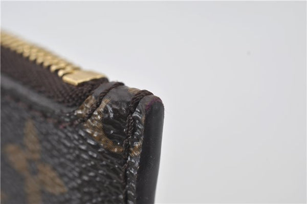 Authentic Louis Vuitton Monogram Neverfull Pouch Purse Clutch Bag Purple 0367F