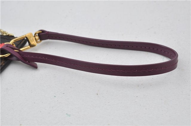 Authentic Louis Vuitton Monogram Neverfull Pouch Purse Clutch Bag Purple 0367F