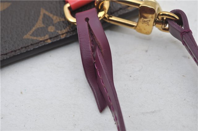 Authentic Louis Vuitton Monogram Neverfull Pouch Purse Clutch Bag Purple 0367F