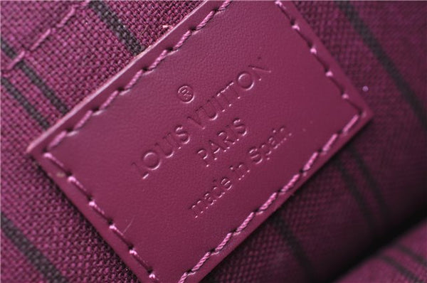 Authentic Louis Vuitton Monogram Neverfull Pouch Purse Clutch Bag Purple 0367F