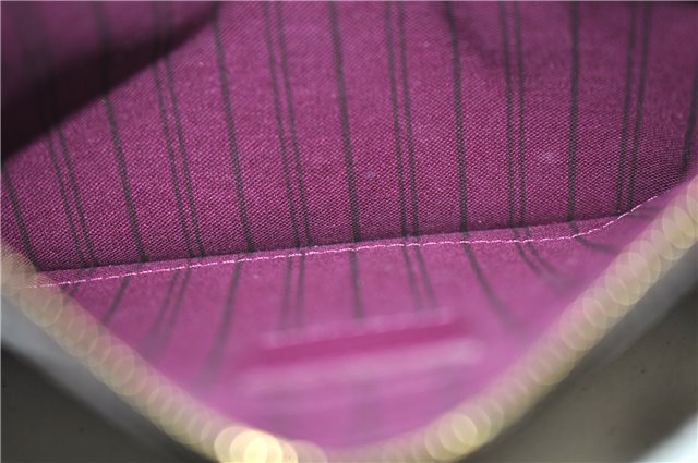 Authentic Louis Vuitton Monogram Neverfull Pouch Purse Clutch Bag Purple 0367F