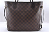 Authentic Louis Vuitton Damier Neverfull MM Shoulder Tote Bag N51105 LV 0413E