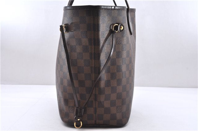 Authentic Louis Vuitton Damier Neverfull MM Shoulder Tote Bag N51105 LV 0413E