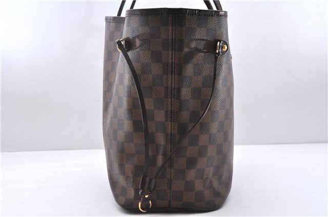 Authentic Louis Vuitton Damier Neverfull MM Shoulder Tote Bag N51105 LV 0413E