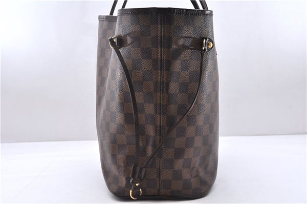 Authentic Louis Vuitton Damier Neverfull MM Shoulder Tote Bag N51105 LV 0413E