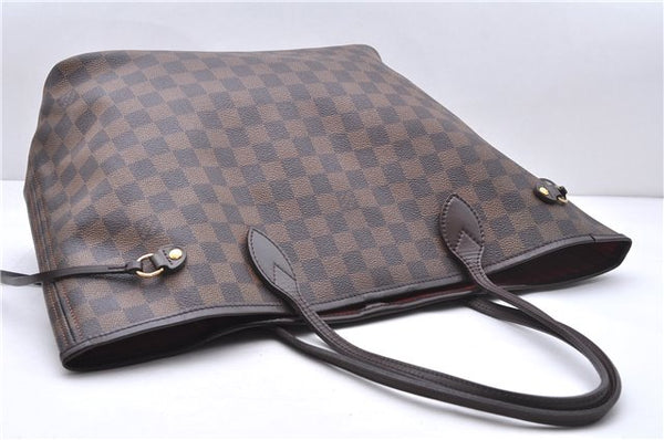 Authentic Louis Vuitton Damier Neverfull MM Shoulder Tote Bag N51105 LV 0413E