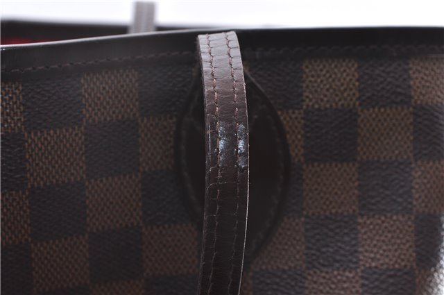 Authentic Louis Vuitton Damier Neverfull MM Shoulder Tote Bag N51105 LV 0413E