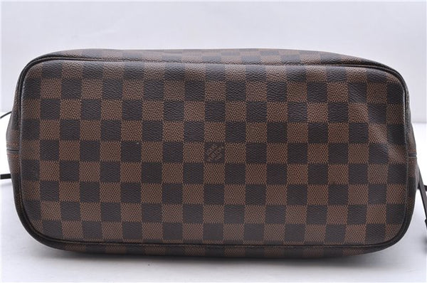 Authentic Louis Vuitton Damier Neverfull MM Shoulder Tote Bag N51105 LV 0413E