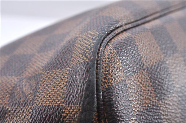 Authentic Louis Vuitton Damier Neverfull MM Shoulder Tote Bag N51105 LV 0413E