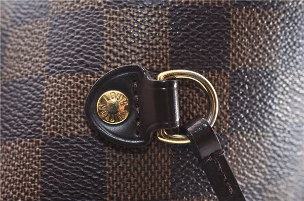 Authentic Louis Vuitton Damier Neverfull MM Shoulder Tote Bag N51105 LV 0413E