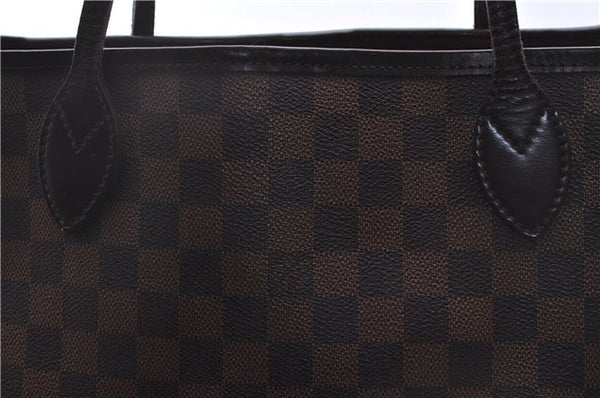 Authentic Louis Vuitton Damier Neverfull MM Shoulder Tote Bag N51105 LV 0413E