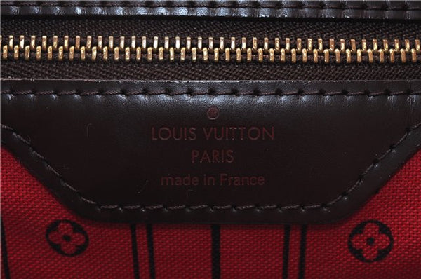 Authentic Louis Vuitton Damier Neverfull MM Shoulder Tote Bag N51105 LV 0413E