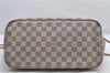 Authentic Louis Vuitton Damier Azur Neverfull MM Tote Bag N51107 LV 0508E