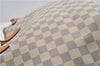 Authentic Louis Vuitton Damier Azur Neverfull MM Tote Bag N51107 LV 0508E