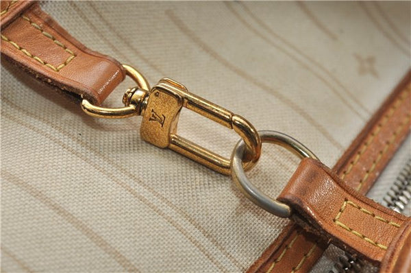 Authentic Louis Vuitton Damier Azur Neverfull MM Tote Bag N51107 LV 0508E