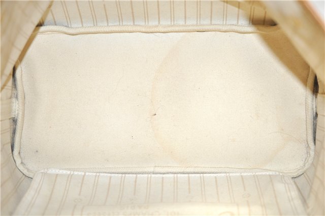 Authentic Louis Vuitton Damier Azur Neverfull MM Tote Bag N51107 LV 0508E