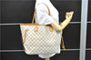 Authentic Louis Vuitton Damier Azur Neverfull MM Tote Bag N51107 LV 0508E