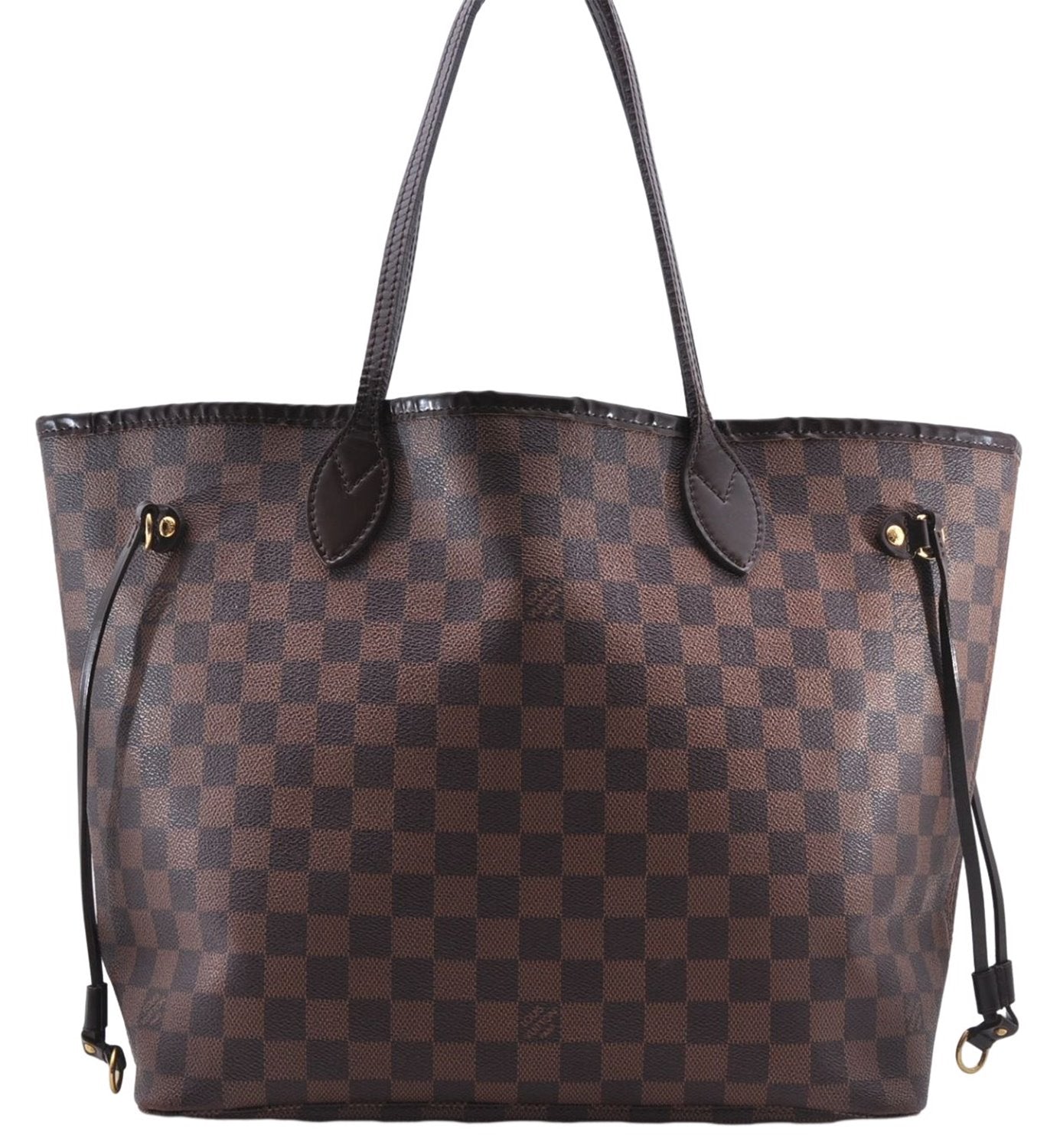 Authentic Louis Vuitton Damier Neverfull MM Shoulder Tote Bag N51105 LV 0707E