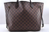 Authentic Louis Vuitton Damier Neverfull MM Shoulder Tote Bag N51105 LV 0707E