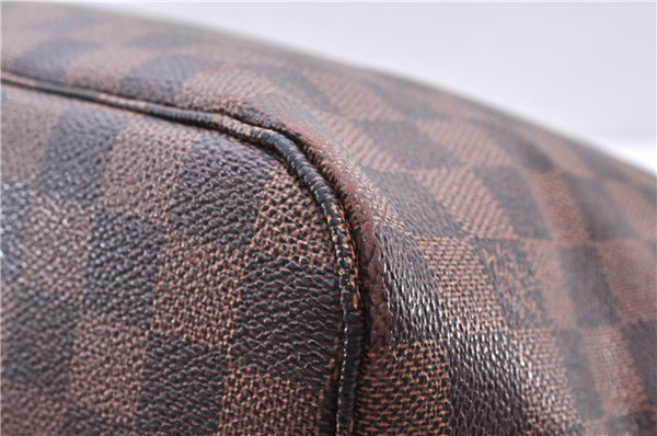 Authentic Louis Vuitton Damier Neverfull MM Shoulder Tote Bag N51105 LV 0707E