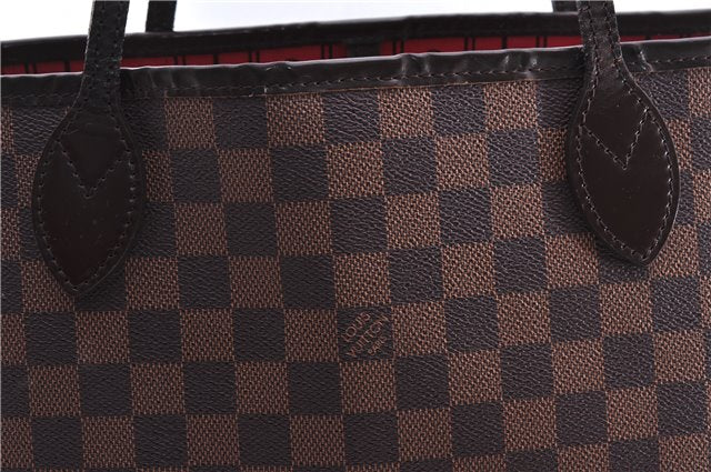 Authentic Louis Vuitton Damier Neverfull MM Shoulder Tote Bag N51105 LV 0707E