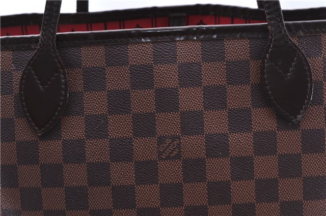 Authentic Louis Vuitton Damier Neverfull MM Shoulder Tote Bag N51105 LV 0707E