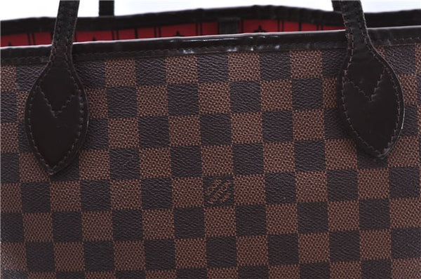 Authentic Louis Vuitton Damier Neverfull MM Shoulder Tote Bag N51105 LV 0707E