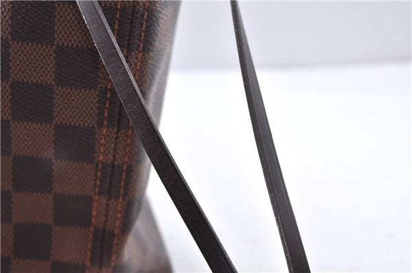 Authentic Louis Vuitton Damier Neverfull MM Shoulder Tote Bag N51105 LV 0707E