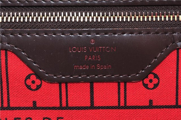 Authentic Louis Vuitton Damier Neverfull MM Shoulder Tote Bag N51105 LV 0707E