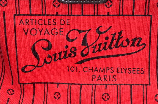 Authentic Louis Vuitton Damier Neverfull MM Shoulder Tote Bag N51105 LV 0707E