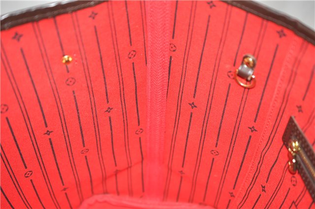 Authentic Louis Vuitton Damier Neverfull MM Shoulder Tote Bag N51105 LV 0707E