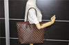 Authentic Louis Vuitton Damier Neverfull MM Shoulder Tote Bag N51105 LV 0707E