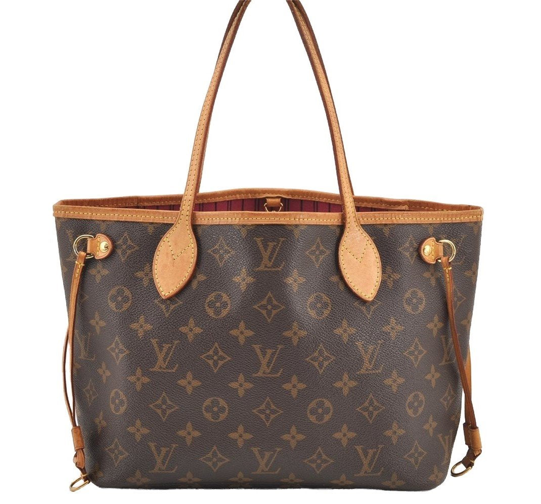 Authentic Louis Vuitton Monogram Neverfull PM Tote Bag Pink M41245 LV 0865I