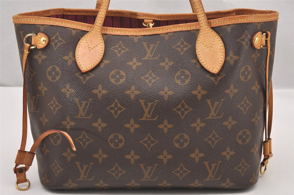 Authentic Louis Vuitton Monogram Neverfull PM Tote Bag Pink M41245 LV 0865I