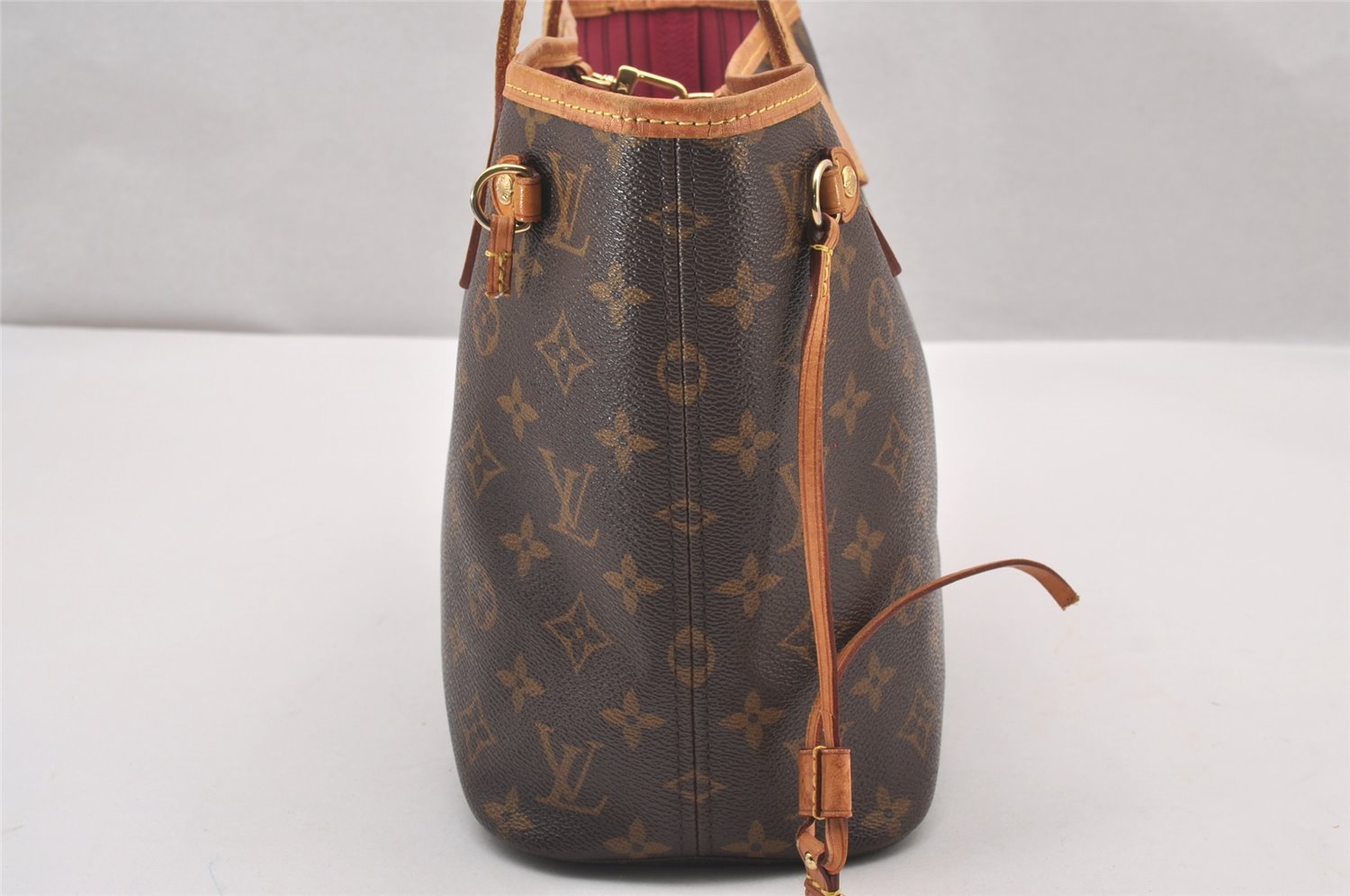 Authentic Louis Vuitton Monogram Neverfull PM Tote Bag Pink M41245 LV 0865I