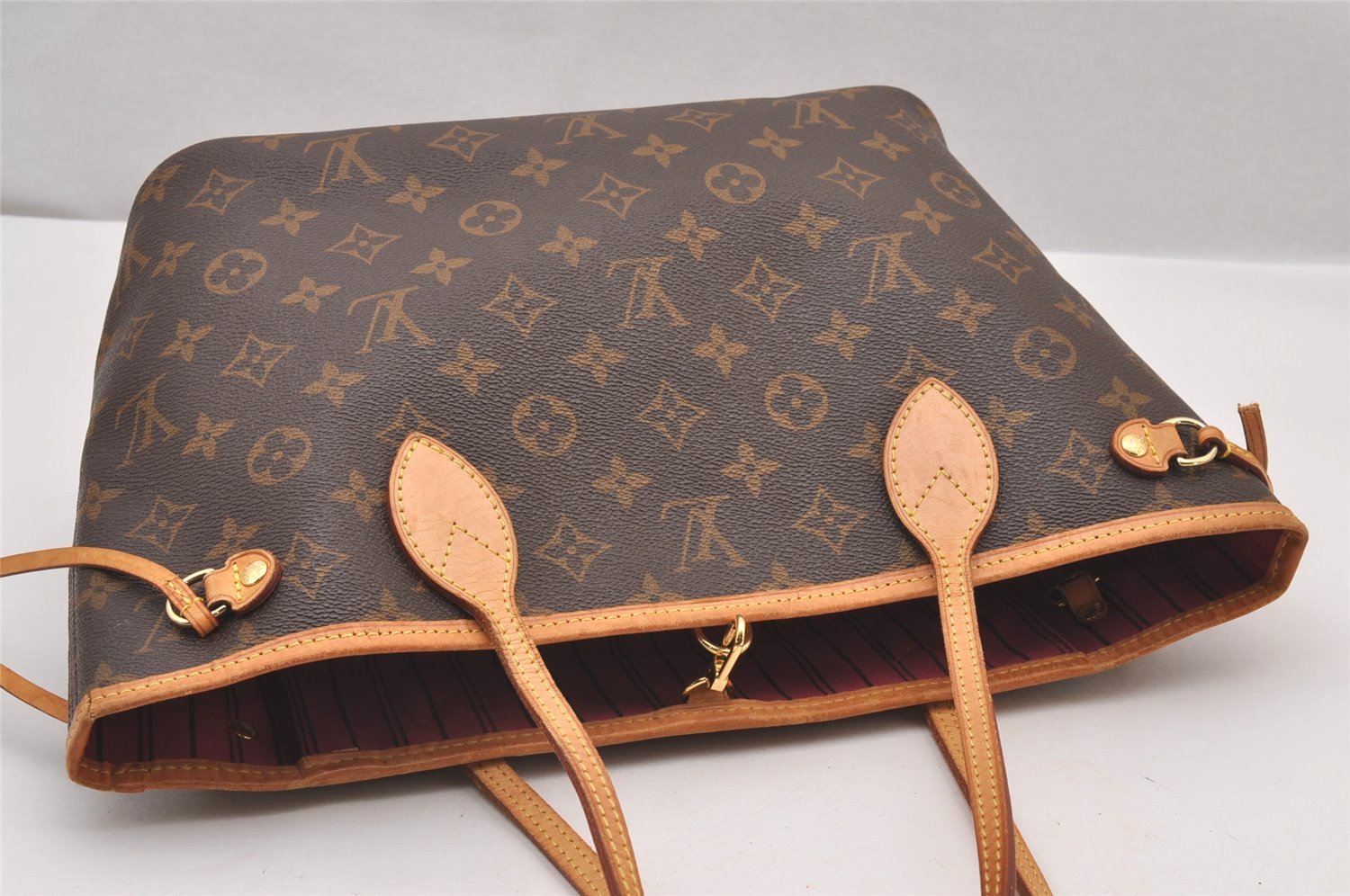 Authentic Louis Vuitton Monogram Neverfull PM Tote Bag Pink M41245 LV 0865I